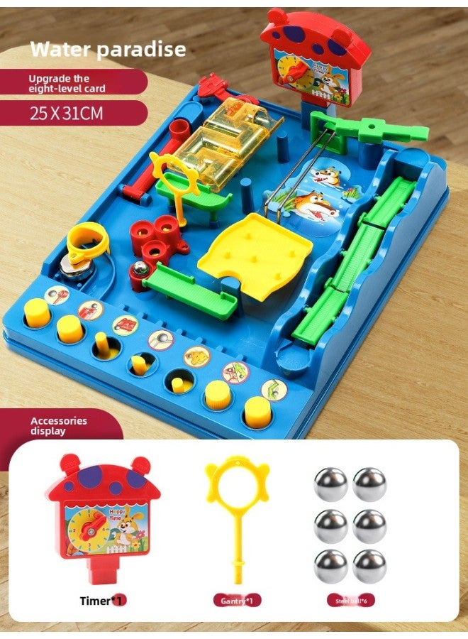 Jungle Crossing Big Adventure Ball Ball Bead Track Table Game 3-6 Years Old Boy Marbles Maze Puzzle Toy